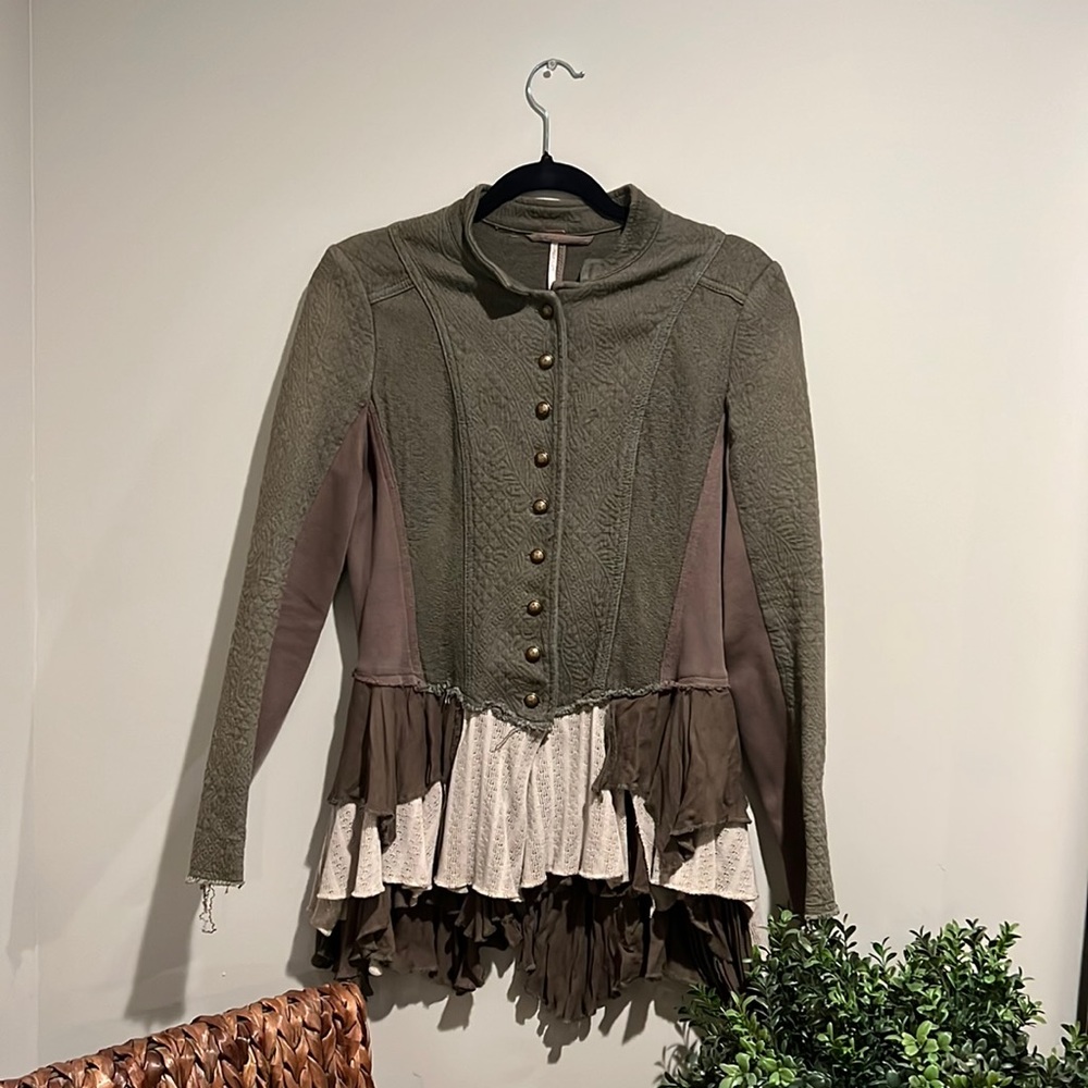 Free People Combat Ruffle Jacket